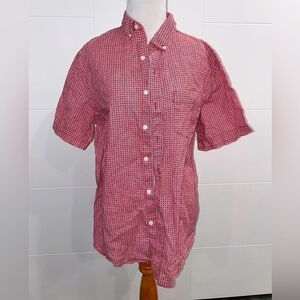 Men’s red old navy slim fit button down shirt